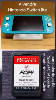 Nintendo Switch Lite Turquoise avec jeu EA Sports FC 24