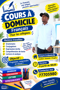 Cours particulier de français à domicile pour enfants