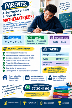 Cours de mathématiques à domicile pour collège et lycée