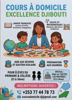 Cours de soutien scolaire à domicile pour primaire et collège