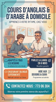 Cours particuliers à domicile en anglais et arabe pour tous niveaux