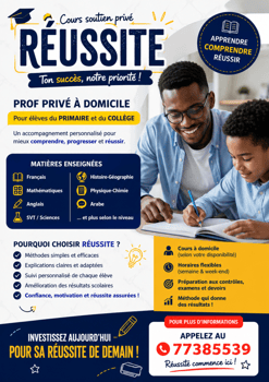 Cours de soutien scolaire privé à domicile du primaire au lycée