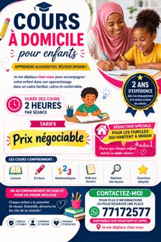 Cours de soutien scolaire à domicile près du Lycée de Balbala