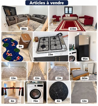 Mobilier presque neuf utilisé 1 mois, cause départ urgent