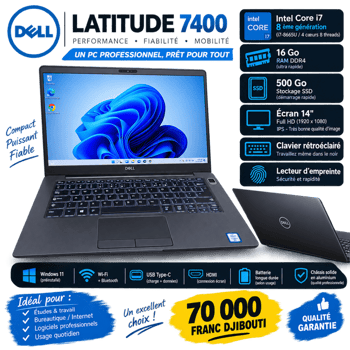 PC Dell Latitude 7400 compact et puissant
