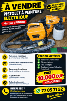 Pistolet à peinture électrique d\'occasion performant