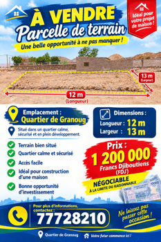 Terrain à Aska, opportunité à saisir