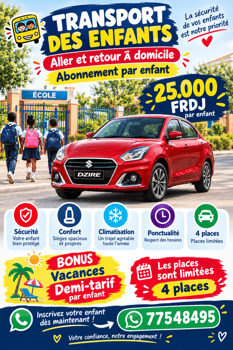 Service de transport scolaire sécurisé et climatisé pour enfants