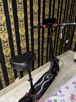 Trottinette électrique avec siège, écran digital et freins à disque