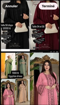 Robes marocaines et abayas en tissu Korean Nida élégantes