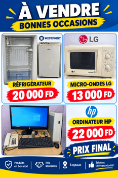 Électroménager et informatique occasion en bon état à Djibouti