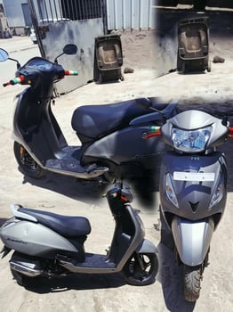 Scooter TVS en bon état visible