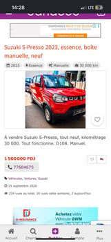 Suzuki Espresso D108 neuve, boîte manuelle