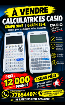 Calculatrice graphique avec batterie en bon état