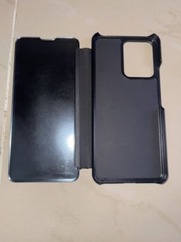 Coque à rabat noire élégante pour Redmi 13C avec protection intégrale