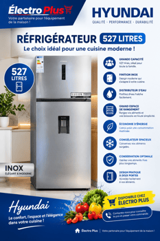 Réfrigérateur Hyundai 527 L grande capacité rue d\'Éthiopie