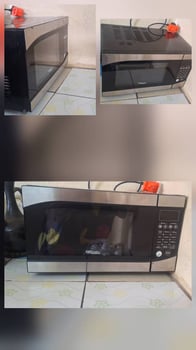 Micro-ondes compact en bon état pour maison ou bureau