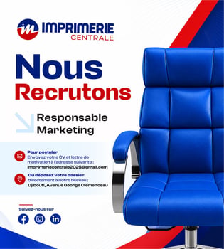 Responsable Marketing et Développement Commercial – Imprimerie Nationale de Djibouti