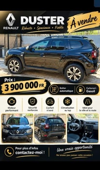 Renault Duster diesel 2023, boîte automatique, noir