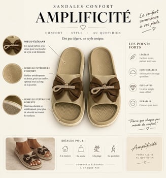 Sandales Amplificité confort au style unique