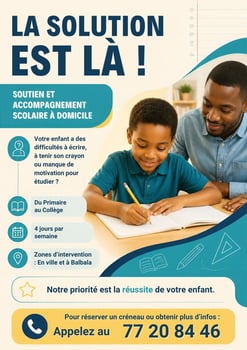 Soutien scolaire à domicile pour réussite enfant