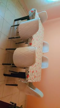 Ensemble salle à manger bois avec 6 chaises et 2 vitrines