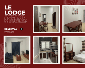 Appartements meublés F2 avec services inclus à Djibouti - Le Lodge Appart-Hotel