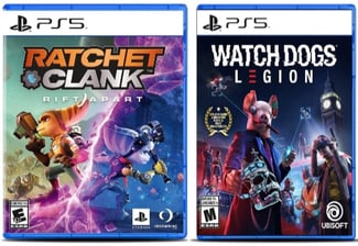 Jeux PS5 Watch Dogs Legion et Ratchet and Clank Rift Apart en vente