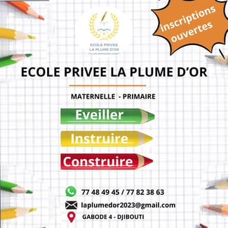 Nouvelle école privée La plume d’Or : Maternelle et Primaire