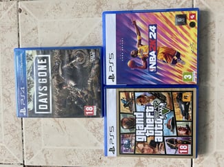 Jeux PS5 et PS4 à vendre : GTA V, NBA2k24 et DAYS GONE