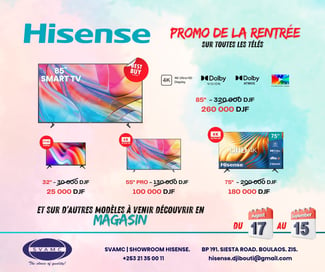 Promo de la rentrée : Téléviseurs Hisense à prix réduit chez SVAMC