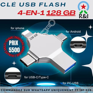 CLÉ USB FLASH 4-EN-1 128GB