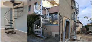 Fabrication et installation des escaliers helicoidaux