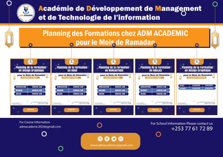 Modification des horaires de cours pour le mois sacré de Ramadan