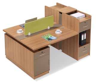 Bureau open-space pour deux personnes