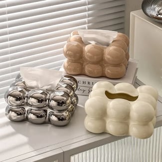 Boîte à mouchoirs céramique et plastique