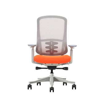 Chaise de bureau orange avec roulettes