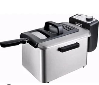 Friteuse électrique 4L avec couvercle à hublot et cuve amovible