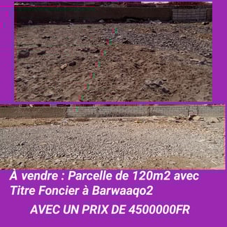 Parcelle de 120m2 avec TITRE FONCIER à vendre