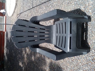 Lot de 4 chaises de jardin vert foncé en excellent état