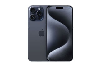 Iphone 15 Pro Max 256 Go, Bleu, 97% Batterie, 2 Couvercles, Câble et Boîte