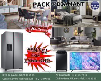 1,650,000 Djf only .. Pack complet de meubles et électroménagers neufs à vendre