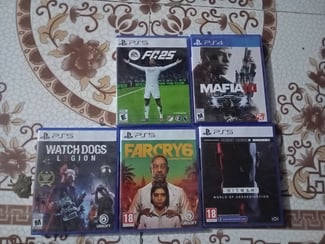 Lot de jeux PS5 et PS4: FC 25, MAFIA 3, WATCH DOGS, FAR CRY 6, HITMAN 3
