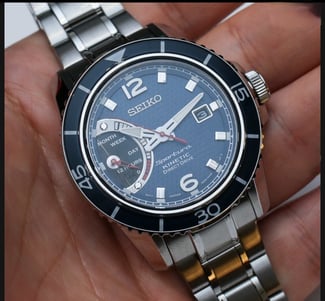 Montre Seiko Sportura Kinetic SRG019P1 en acier pour homme