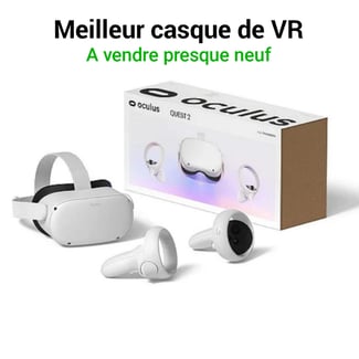 Casque de réalité virtuelle Oculus Quest 2, comme neuf