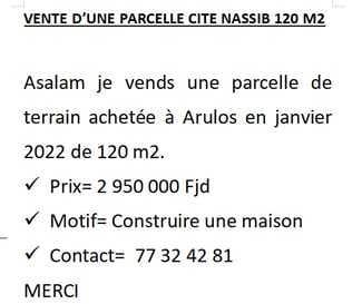 Terrain à vendre à Arulos, 120 m²