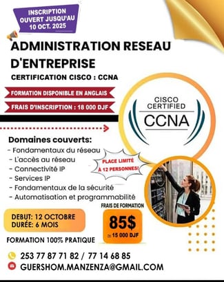 Formation en administration réseau à Oméga, places limitées