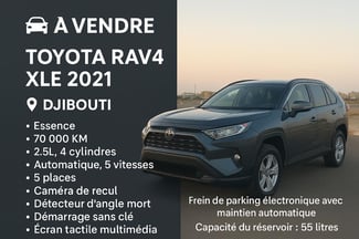 Toyota Rav4 2021 XLE, essence, climatisation fonctionnelle