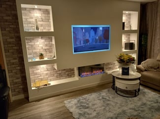 Mur multimédia décoratif pour un espace moderne et fonctionnel