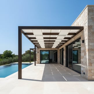 Architecte spécialisé en conception de pergolas modernes pour villa résidentielle